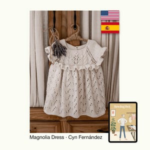 Patrón de vestido de bebé de punto en PDF, libro digital de amigurumi, tricot y ganchillo The Sewing Box Magazine
