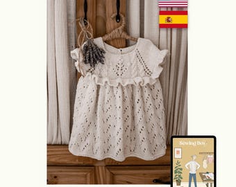 Patrón de vestido de bebé de punto en PDF, libro digital de amigurumi, tricot y ganchillo The Sewing Box Magazine