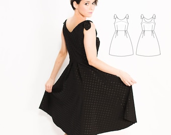 Audrey Hepburn Dress PDF Sewing Pattern for Women, Sewing Patterns, Dress patterns, Easy Sewing Patterns, PDF Sewing Pattern Vintage pattern