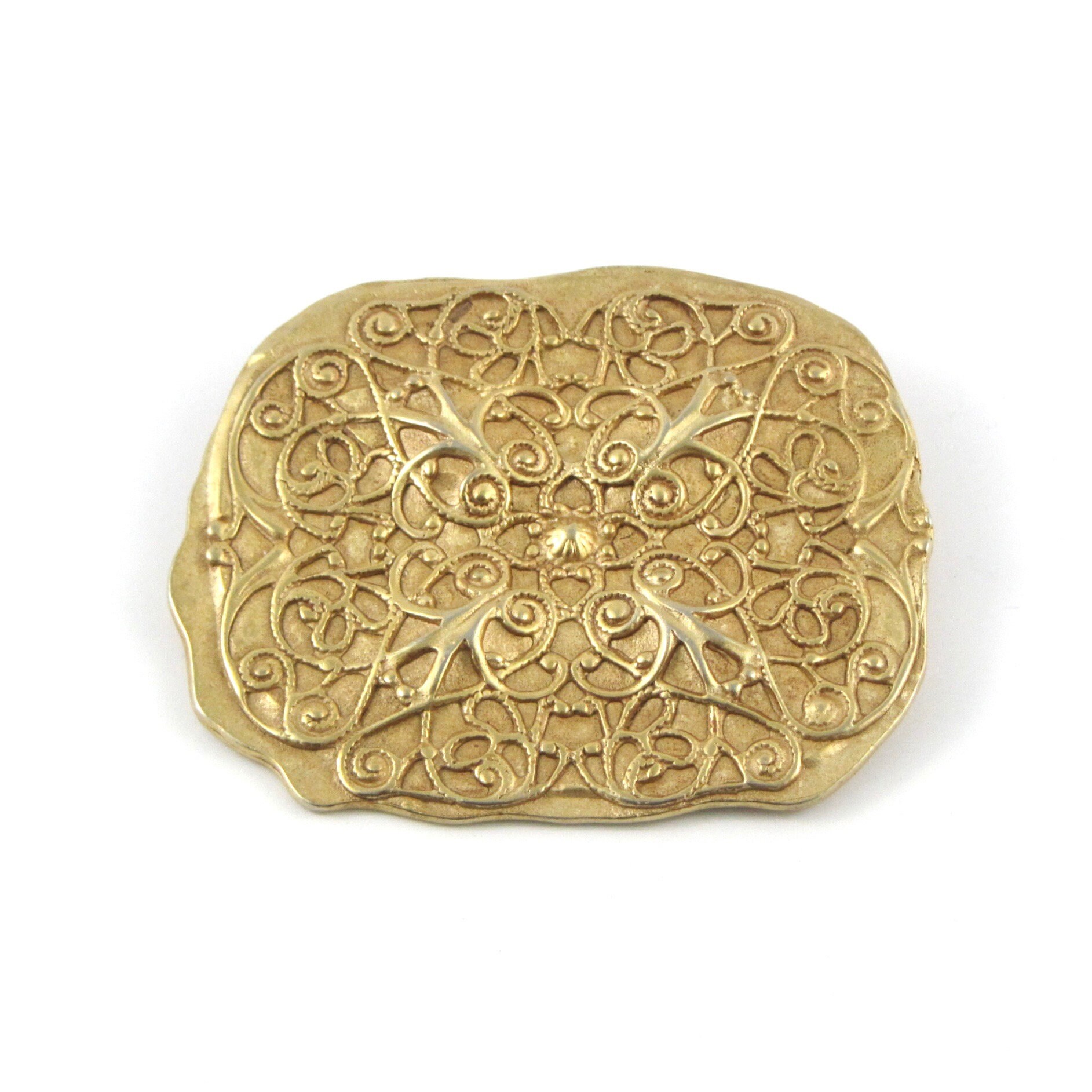 Gold Brooch Donna Karan Jewelry | Etsy