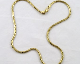 Vintage Heart Chain Necklace B.C. Lind 14K Gold Electroplate