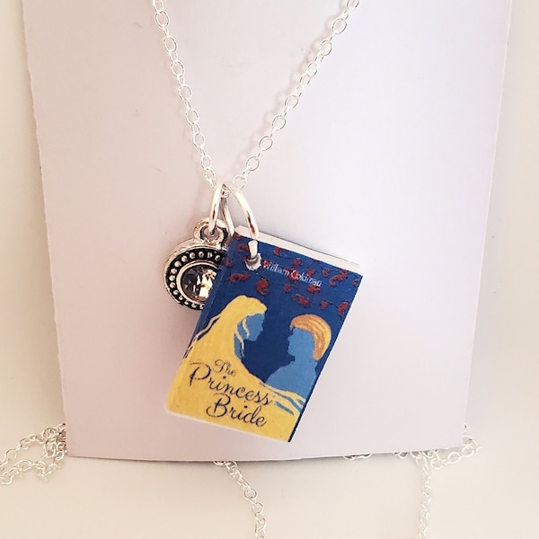 The Princess Bride Book Inspired Mini Book Necklace, Miniature Book Necklace, Reader Gift, Book Charm, Ready to Ship, Book Nook MarjorieMae