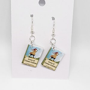 Anne of Green Gables Miniature Book Earrings, Mini Book Earrings, Book Cover Earrings, Reader Gift, Ready to Ship, Book Nook MarjorieMae