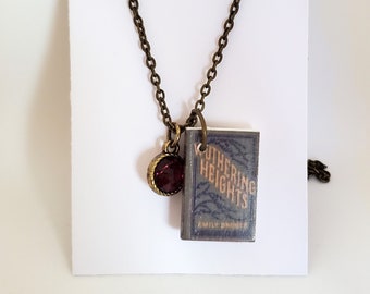 Wuthering Heights Mini Book Necklace