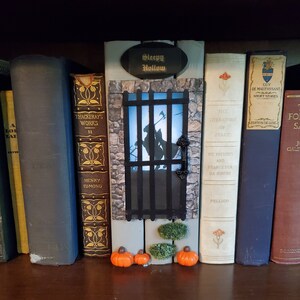 Sleepy Hollow Inspired Book Nook Book Door, Headless Horseman, Book Art, Bookshelf Insert, Book Nook, Ready to Ship, MarjorieMae
