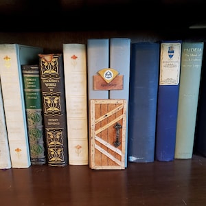 Apothecary Witch & Wizard Shop Book Nook Door, Book Art, Book Decor, Bookshelf Insert, Fandom, Book Nook, Ready to Ship, MarjorieMae