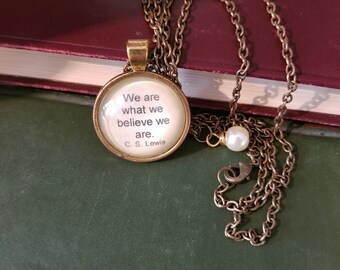 Book Nook Book Quote Necklace The Lion The Witch And The Etsy