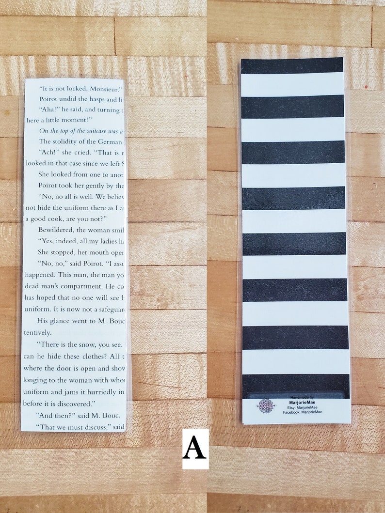 Agatha Christie Book Page Bookmarks Real Book Page Bookmarks | Etsy