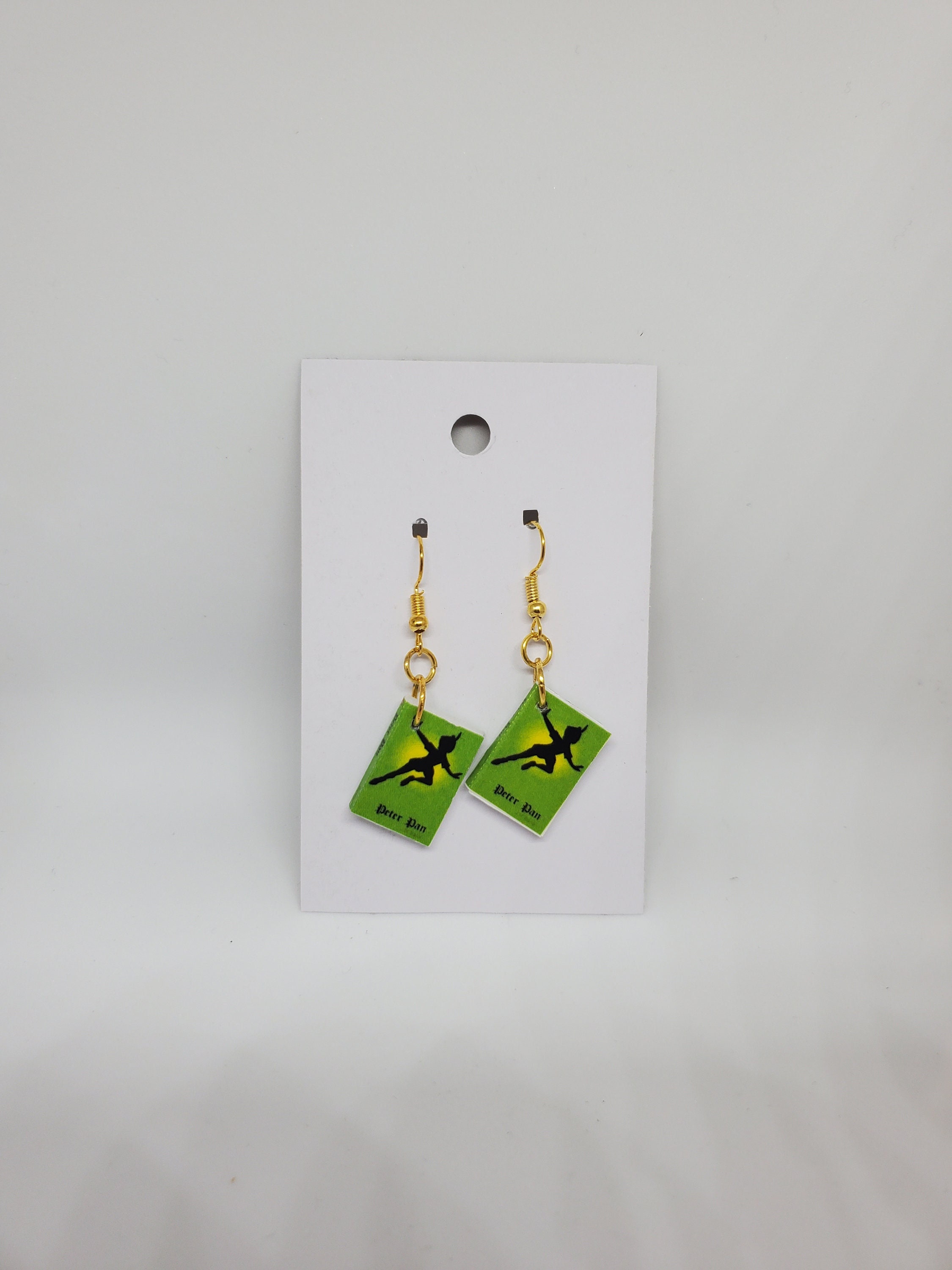 Peter Pan Miniature Book Earrings Mini Book Earrings peter Pan Book Cover Earrings Ready to Ship Book Nook Marjoriemae Etsy