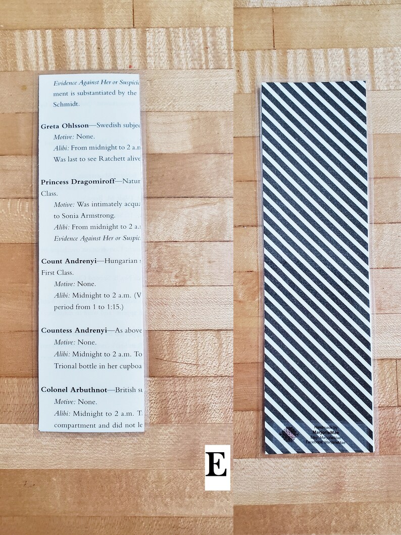 Agatha Christie Book Page Bookmarks Real Book Page Bookmarks | Etsy