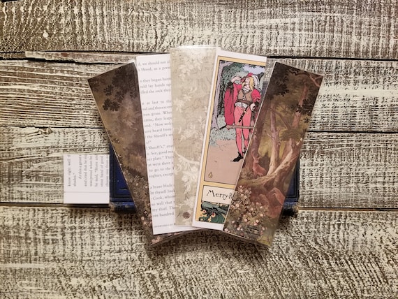 The Merry Adventures of Robin Hood Book Page Bookmarks Real | Etsy