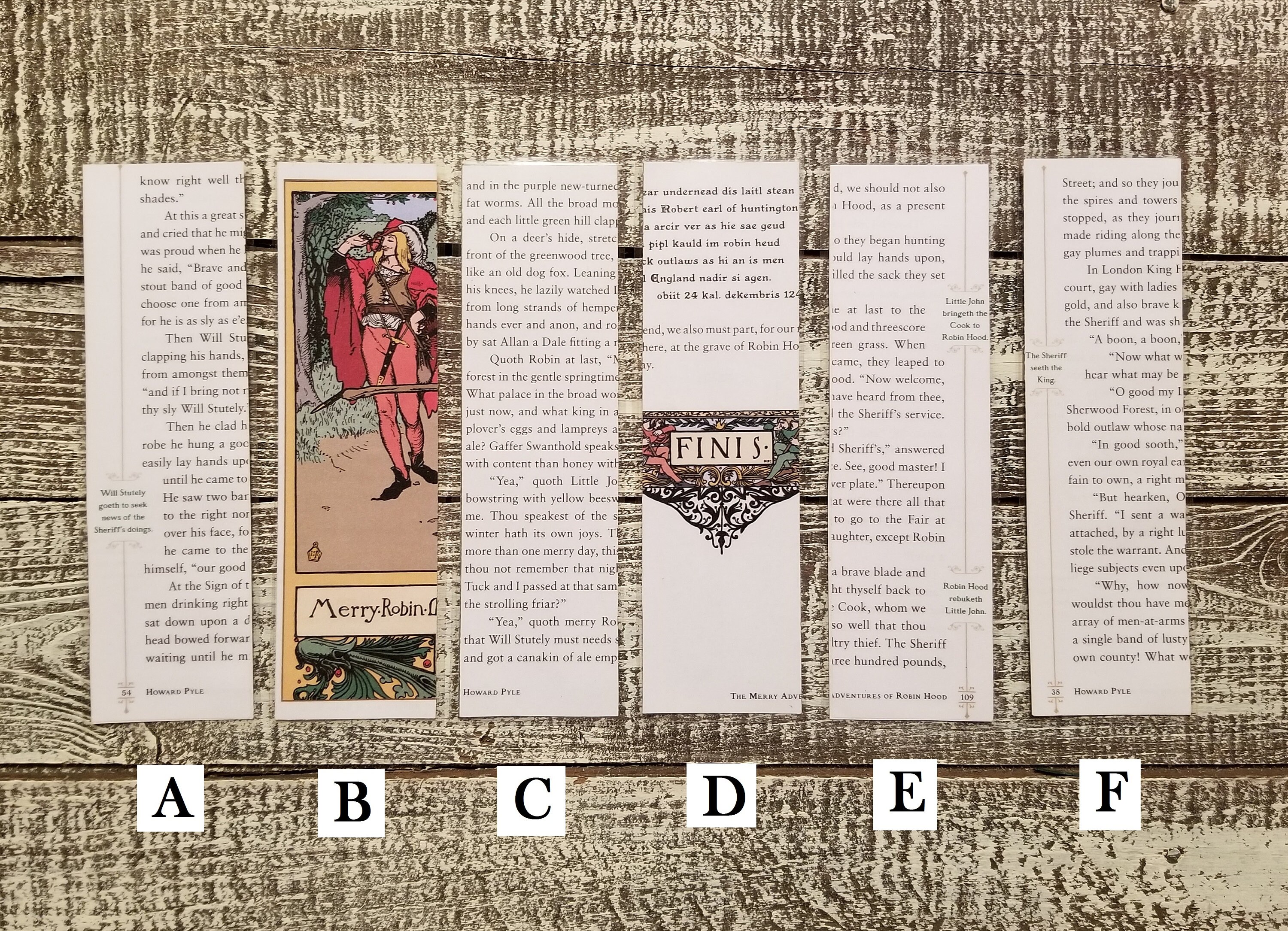 The Merry Adventures of Robin Hood Book Page Bookmarks Real - Etsy.de