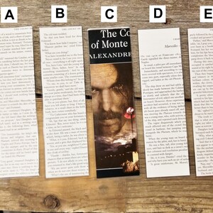 Count of Monte Cristo Book Page Bookmarks, Real Book Page Bookmarks, Alexandre Dumas, Book Nook, Book Excerpt, Book Gift, MarjorieMae