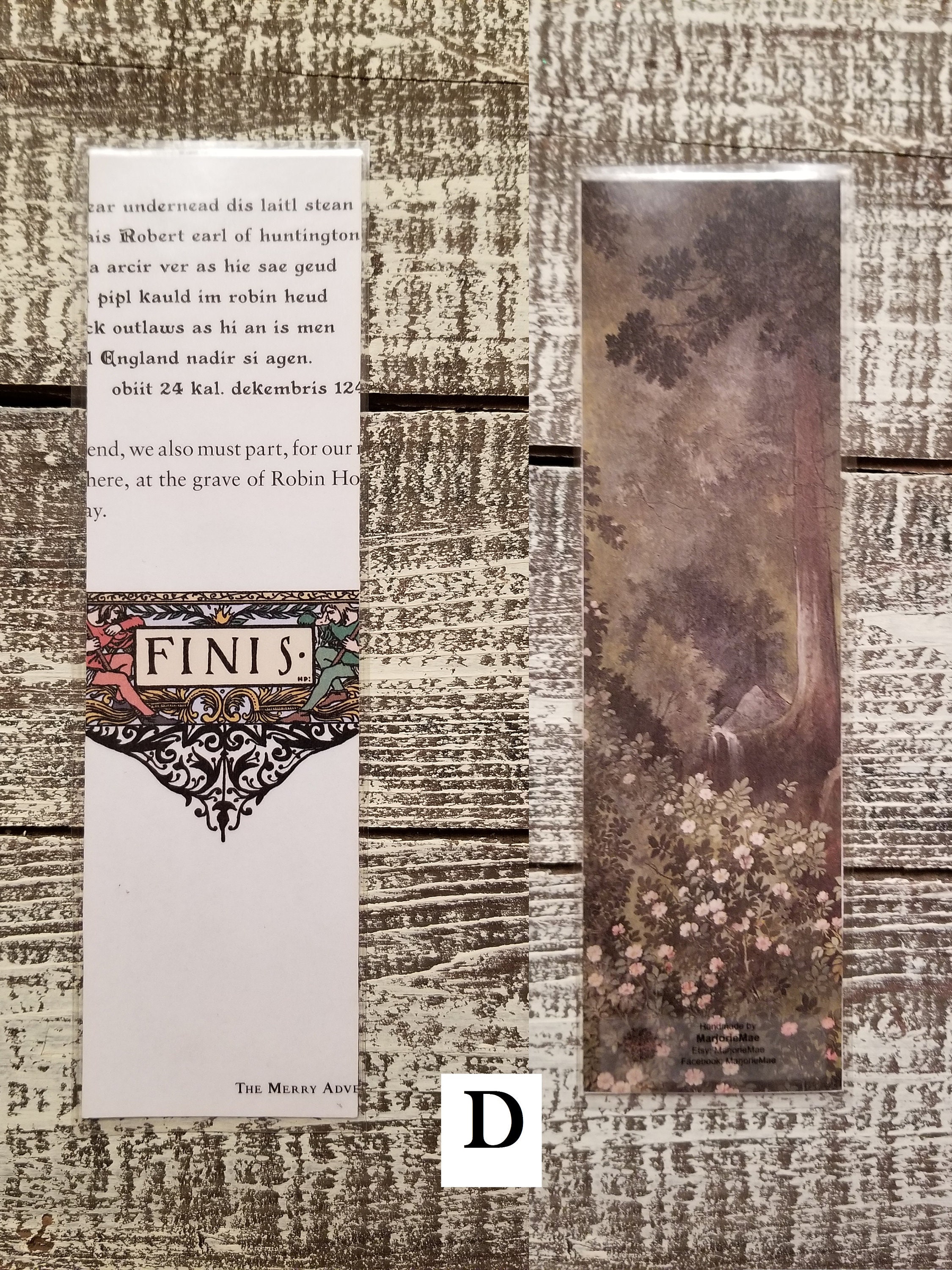 The Merry Adventures of Robin Hood Book Page Bookmarks Real | Etsy