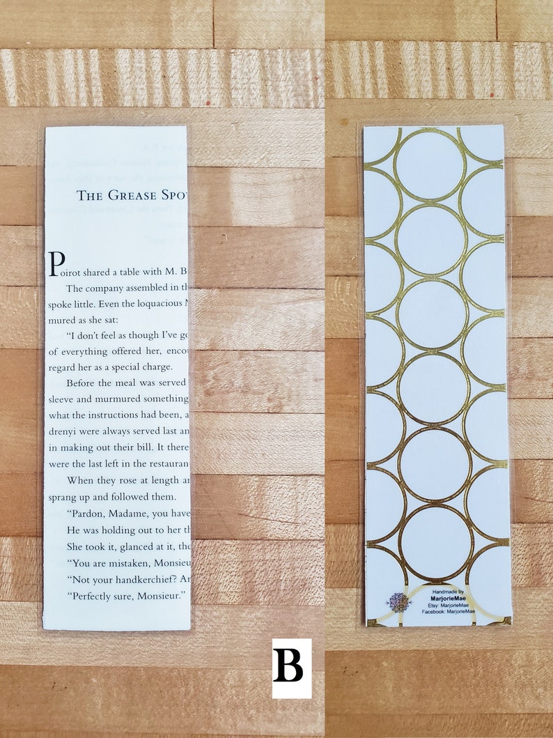 Agatha Christie Book Page Bookmarks Real Book Page Bookmarks - Etsy