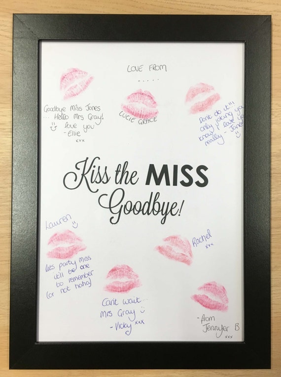 Lipstick Kiss Frame Hen Party Night Do Bachelorette keepsake Etsy