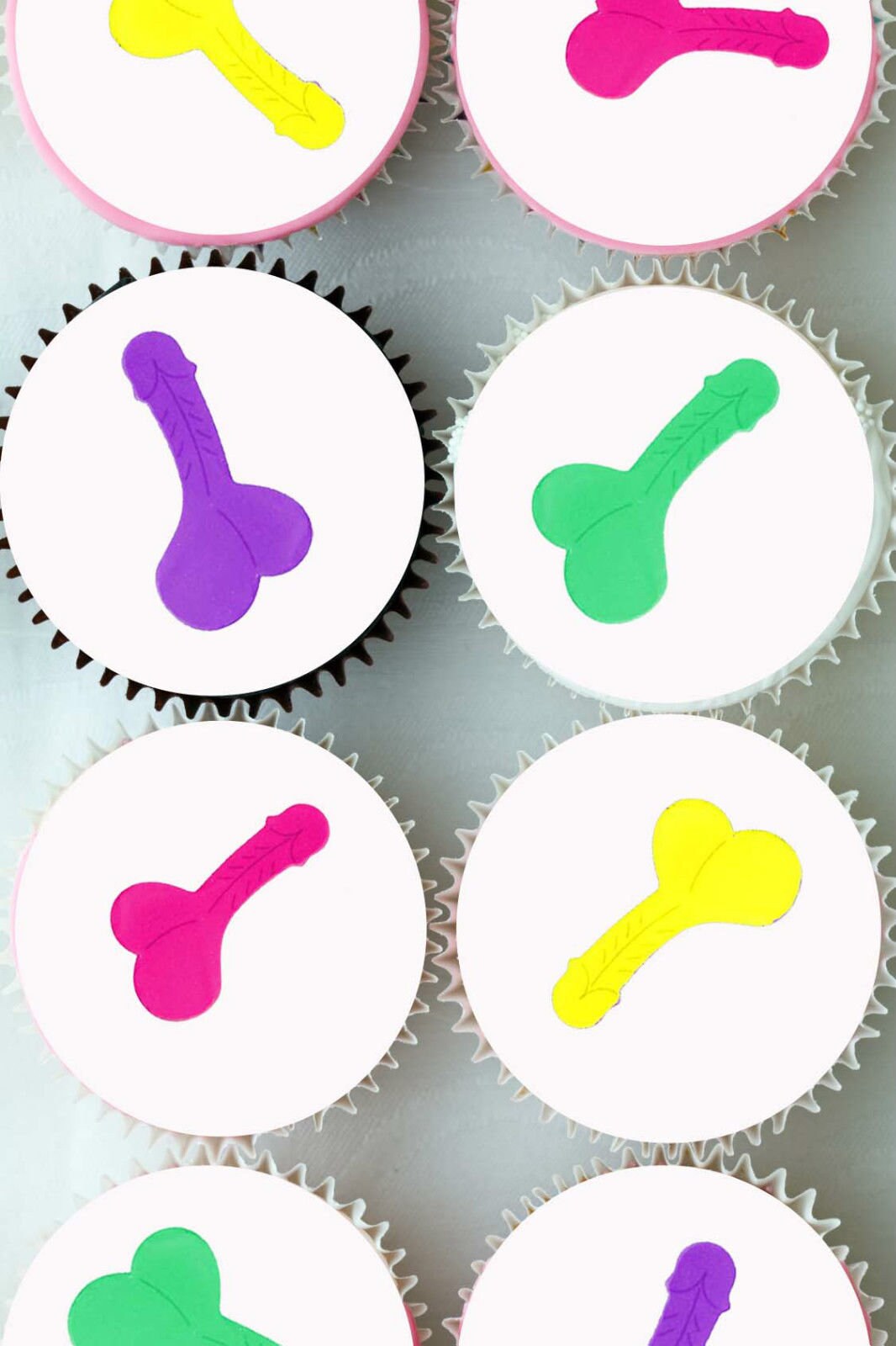 Edible Rice Paper Cupcake Toppers Funny Willy Hen Party Etsy