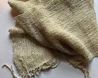 Bufanda de papel muaré beige