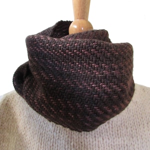 Brown silk and marino wool scarf