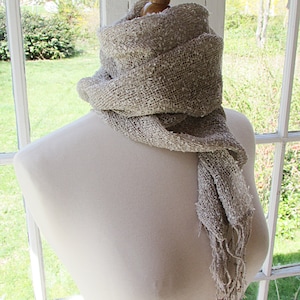 Beige paper moire scarf