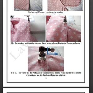 A4/A0 sewing pattern picture sewing instructions Aurelia, ebook size. 34-54, petticoat dressskirt image 2