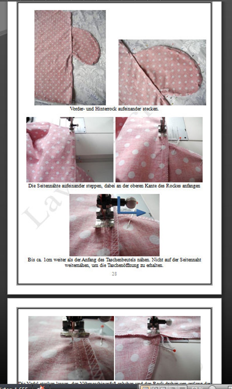 A4/A0 sewing pattern picture sewing instructions Aurelia, ebook size. 34-54, petticoat dressskirt image 2