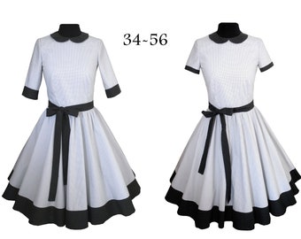 A4/A0 Schnittmuster+Bildnähanleitung Maggie, Petticoatkleid,ebook,Kleid,50ies,vintage,nähen,große Größen, Partykleid 34-56