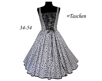 Schnittmuster +Bild-Nähanleitung (ebook) Petticoatkleid, 50ies Kleid,50er Kleid, Tellerrock,Kleid große Größen,vintage Kleid,retro Gr.34-54