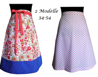 Sewing pattern + picture sewing instructions Rock Selma Gr. 34-54, midi skirt, plus size skirt, waistband skirt, A-line skirt /Laveya