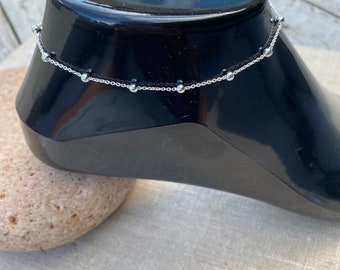 Tobillera de plata de ley