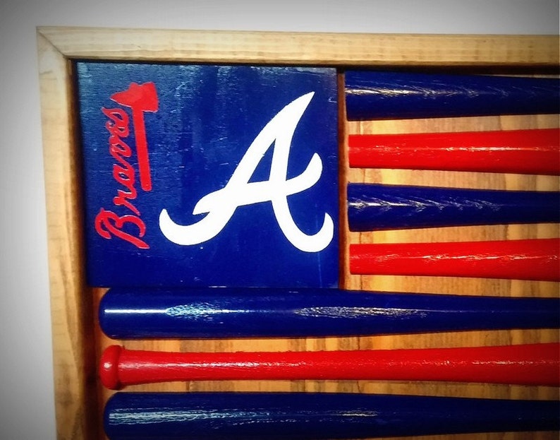Atlanta Braves Baseball Bat Flag Etsy