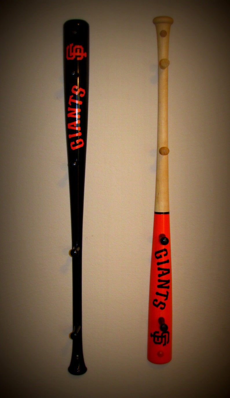 SF Giants Baseball Bat Hat and Coat Rack Etsy