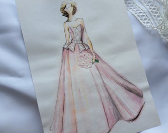 Custom wedding dress for the bride.
