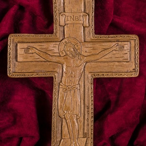 Byzantine Crucifix Aromatic Wall Crucifix made with pure beeswax mastic and incense