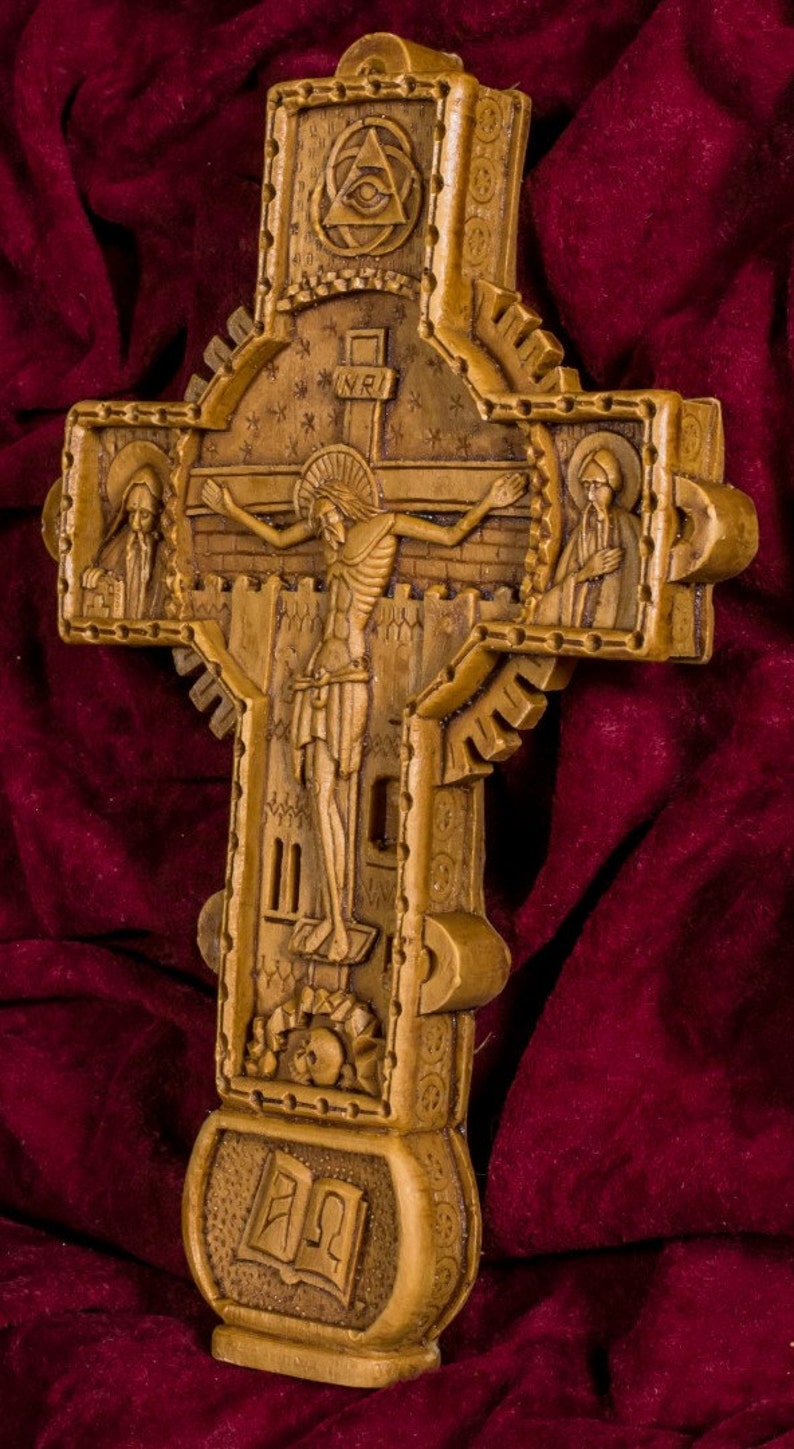 Romanian orthodox cross aromatic wall crucifix made with pure etsy