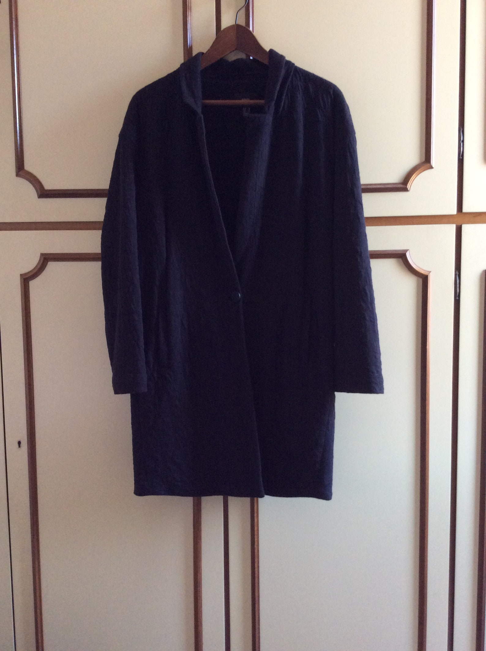 Vintage Black Cotton Jacket Size UK10 Etsy