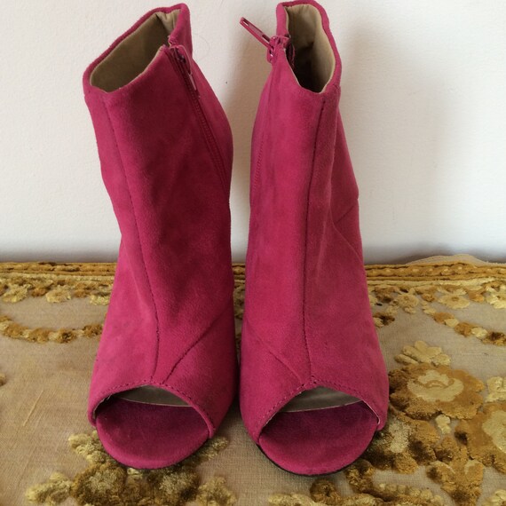 open front ankle booties