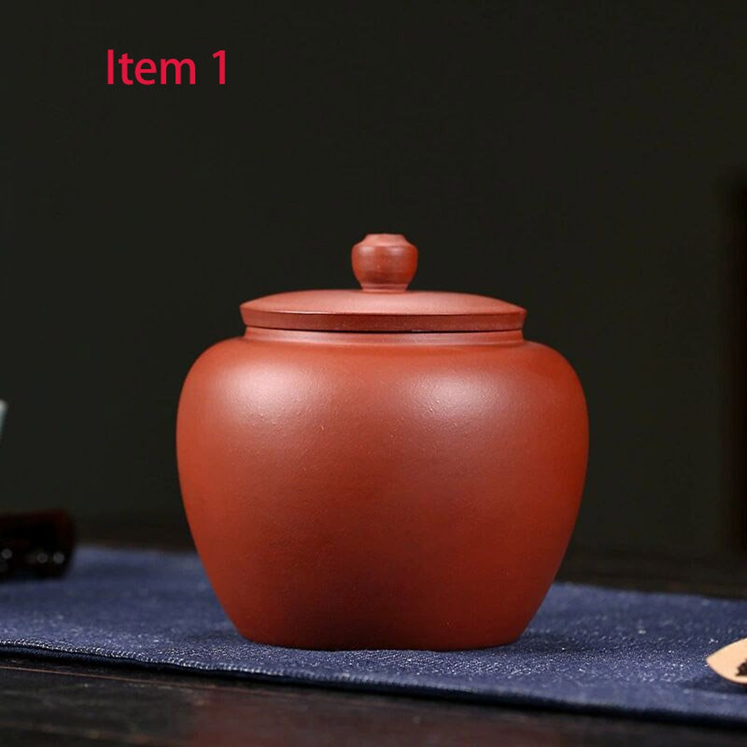 Oriarm Yixing Zisha Clay Tea Canisters, Large Capacity Ceramic Tea