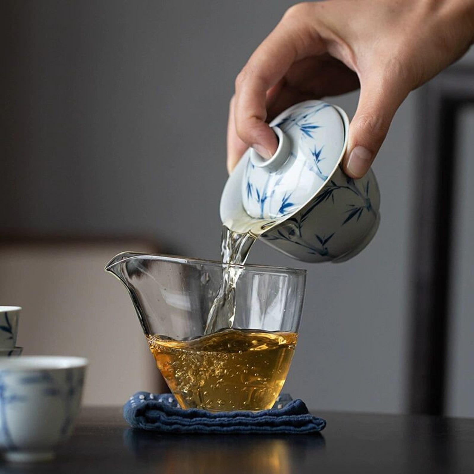 Oriarm Porcelain Gongfu Tea Cup With Lid Chinese Gaiwan Etsy