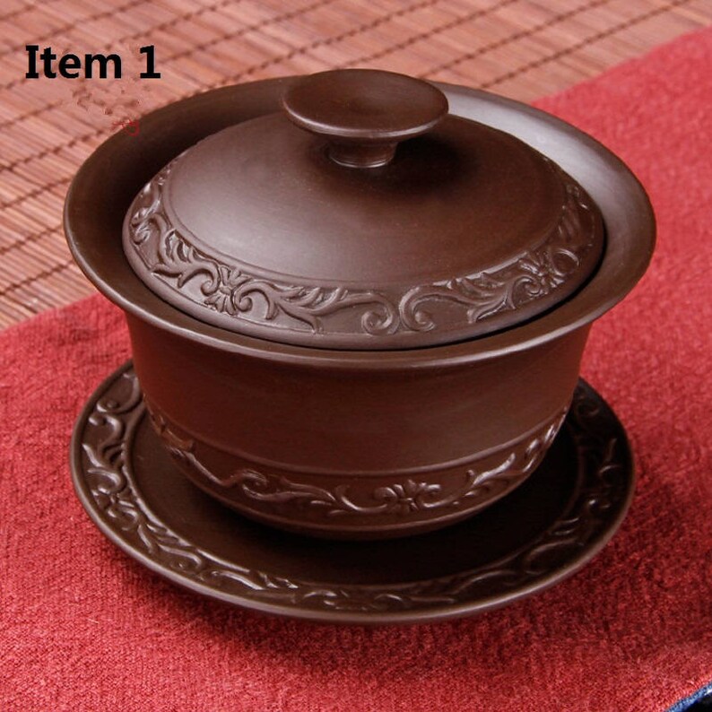 Yixing Clay Gaiwan Tea Cup Chinese Yixing Zisha Pottery Tea Etsy