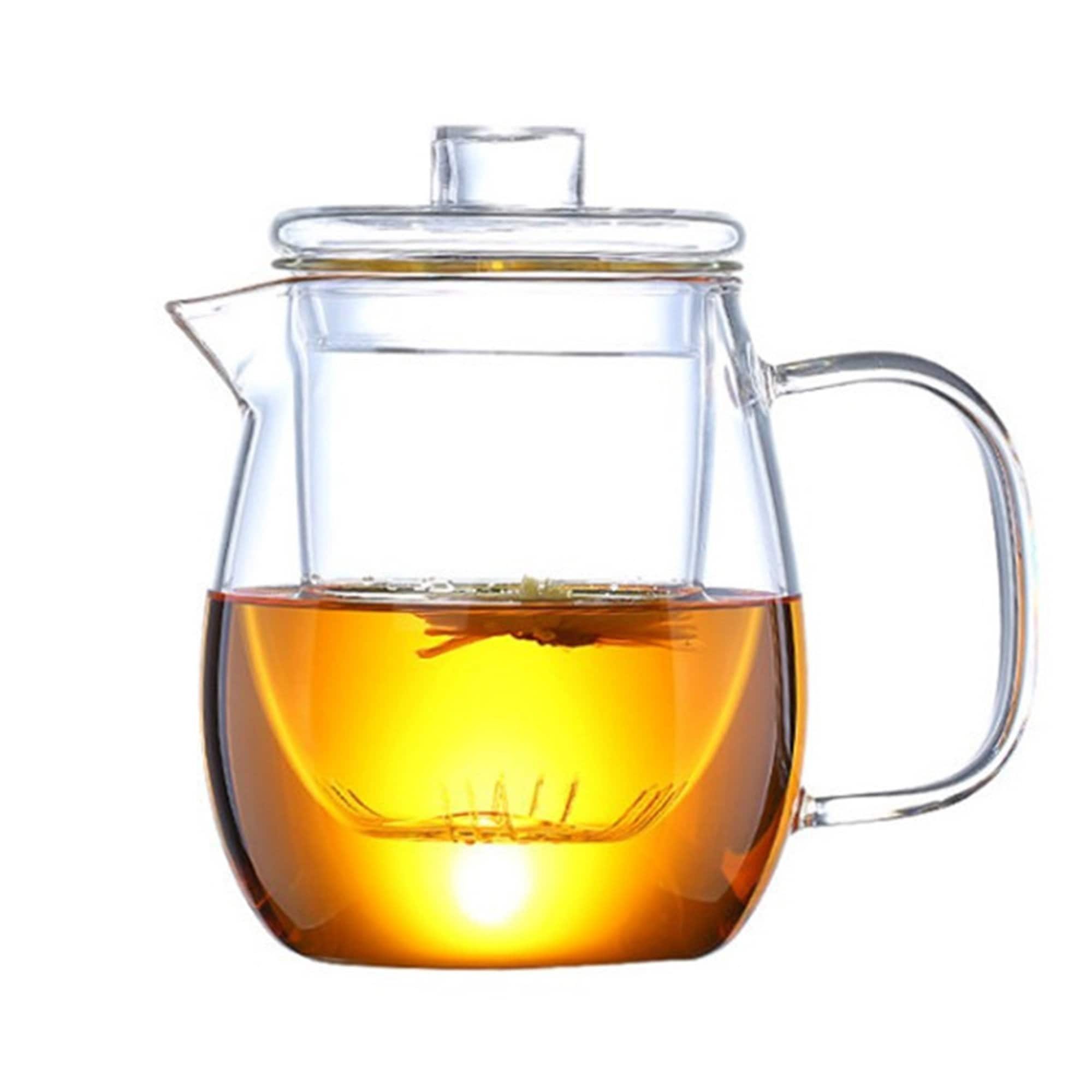 Blooming And Loose Leaf Tea Borosilicate Glass Teapot 800ml 27oz – slonmall