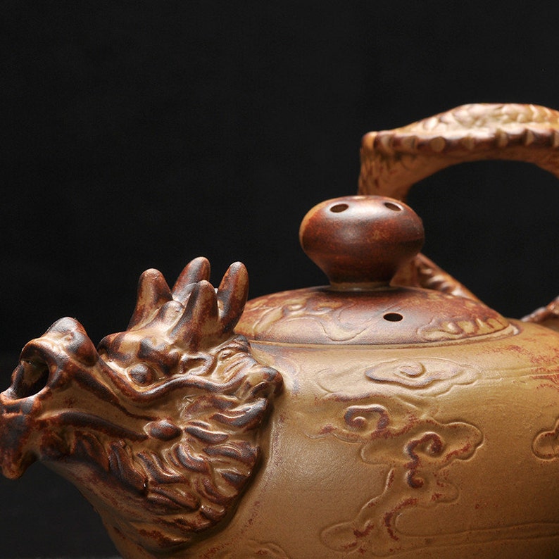 Chinese Ceramic Teapot Pottery Tea Pot with Dragon Pattern Etsy