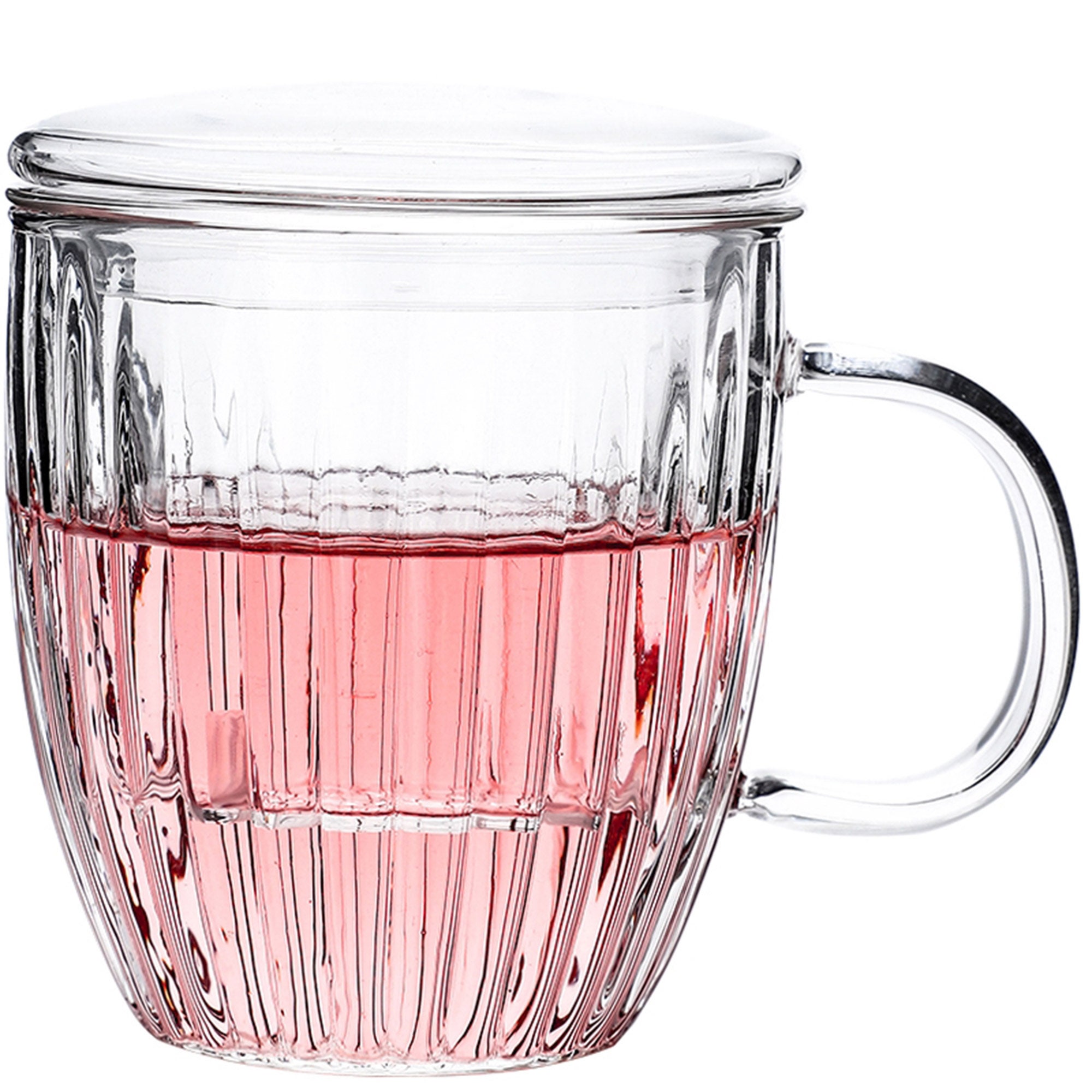 Glass Tea Mug with Removable Loose Leaf Tea Infuser and Lid Etsy