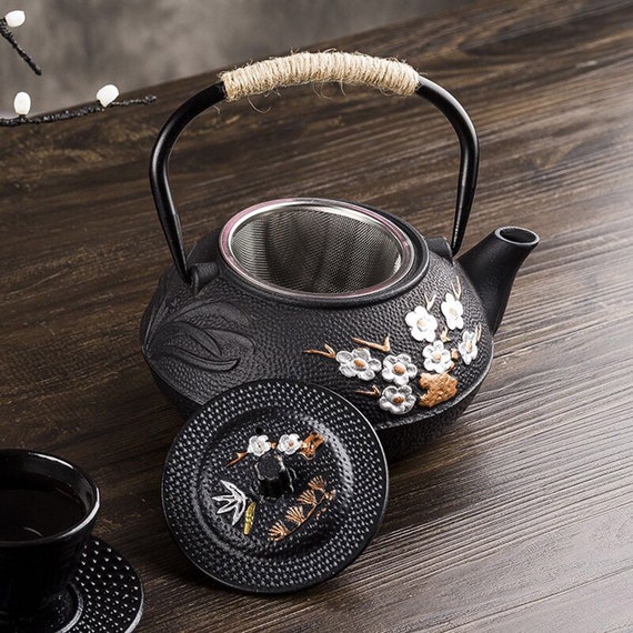 Cast iron hot sale enamel tea kettle