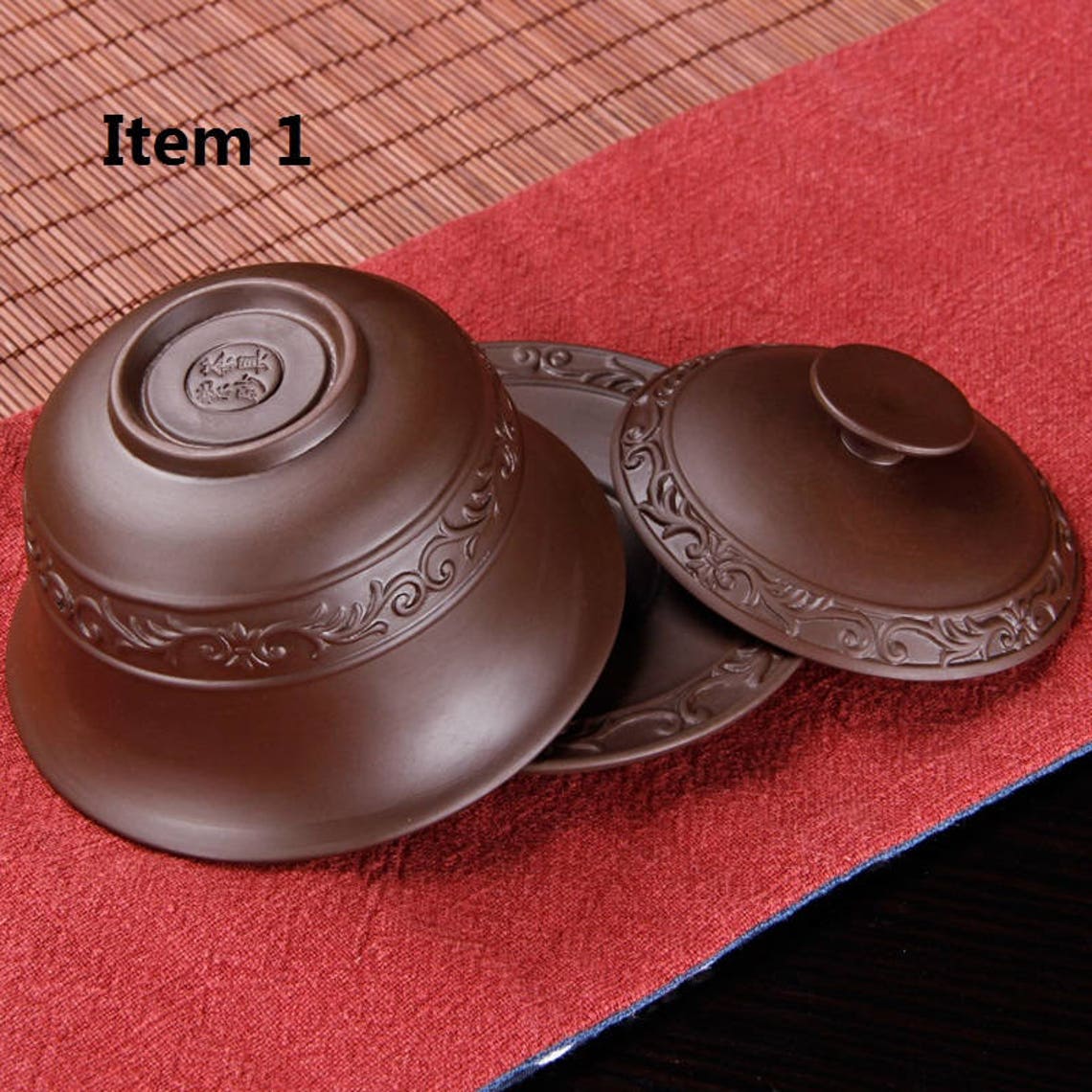 Yixing Clay Gaiwan Tea Cup Chinese Yixing Zisha Pottery Tea Etsy