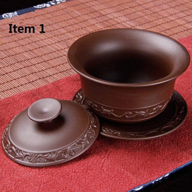 Yixing Clay Gaiwan Tea Cup Chinese Yixing Zisha Pottery Tea Etsy