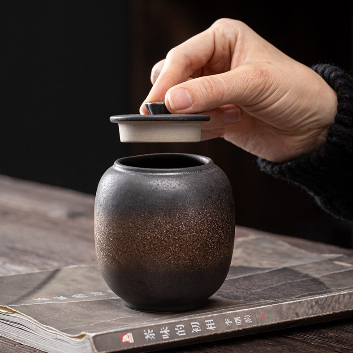 Oriarm Pottery Tea Canister Loose Leaf Tea Jars Ceramic Tea Etsy