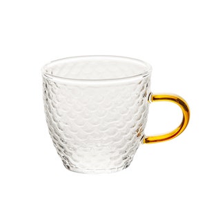 Glass Tea Mug Fish-scale Patterns