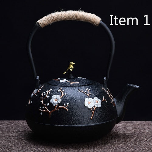 Stovetop Cast Iron Teapot With Infuser Japanese Tea Kettle Etsy