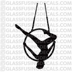 Aerials Hoop 1 Glass Fusing Decal for Glass or Ceramics image 1